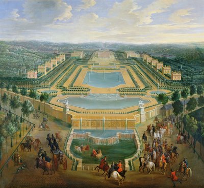 Veduta generale del Castello e dei Padiglioni a Marly, 1722 da Pierre Denis Martin